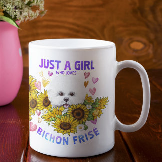 Gewoon een meisje dat van Bichon Frisé Hondenras h Koffiemok