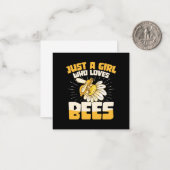 Gewoon een meisje dat van bijen houdt notitiekaartje (Voorkant / Achterkant in situ)