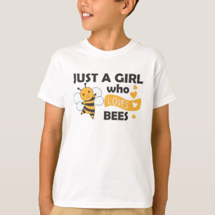 Gewoon een meisje dat van bijen houdt, zoete bijen t-shirt