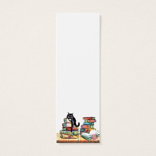 Gewoon een meisje dat van Bladwijzer houdt Mini Visitekaartjes (Achterkant)