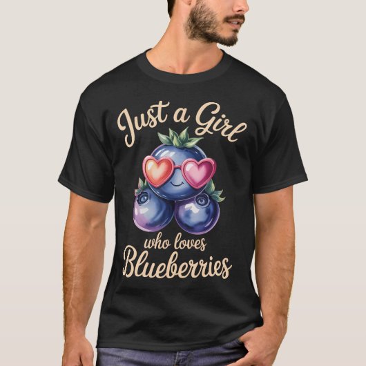 Gewoon Een Meisje Dat Van Blauwe Bessen Houdt - Bl T-shirt (Voorkant)