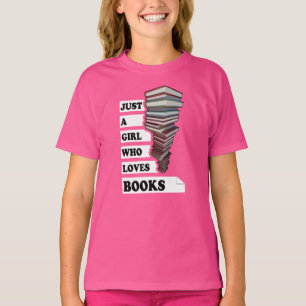 Gewoon een meisje dat van boek houdt   Citaat voor T-shirt