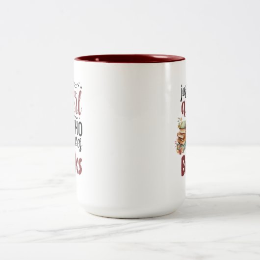 Gewoon een meisje dat van boeken houdt - Book Love Tweekleurige Koffiemok (Center)