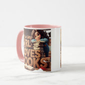 Gewoon een meisje dat van Boeken houdt Mok (Voorkant links)