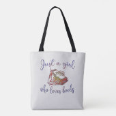 Gewoon een meisje dat van boeken houdt tote bag (Achterkant)