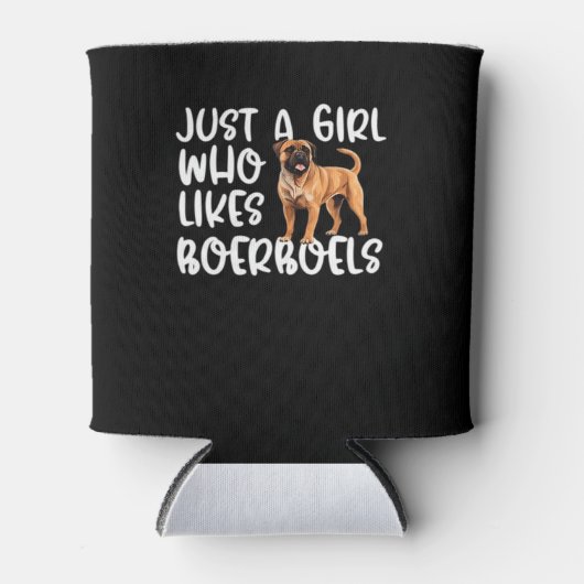 Gewoon een meisje dat van Boerboels klassieke T-sh Blikjeskoeler (Voorkant)