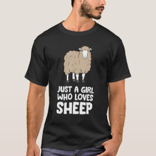 Gewoon een meisje dat van Boerderij schapenvlees h T-shirt