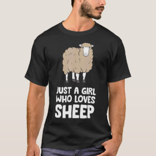 Gewoon een meisje dat van Boerderij schapenvlees h T-shirt