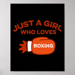 Gewoon een meisje dat van boksen houdt, kickboksen poster