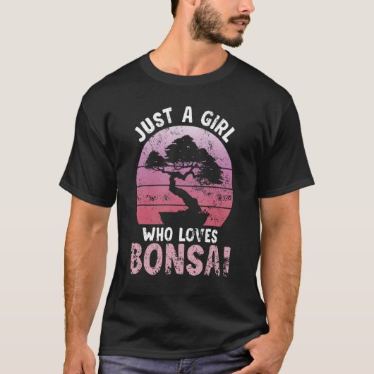 Gewoon een meisje dat van Bonsai houdt, Japans Bon T-shirt (Voorkant)