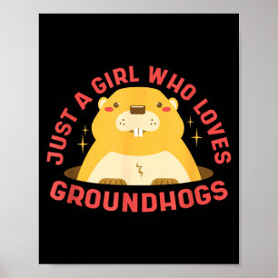Gewoon een meisje dat van bosmarmotten houdt - Gel Poster