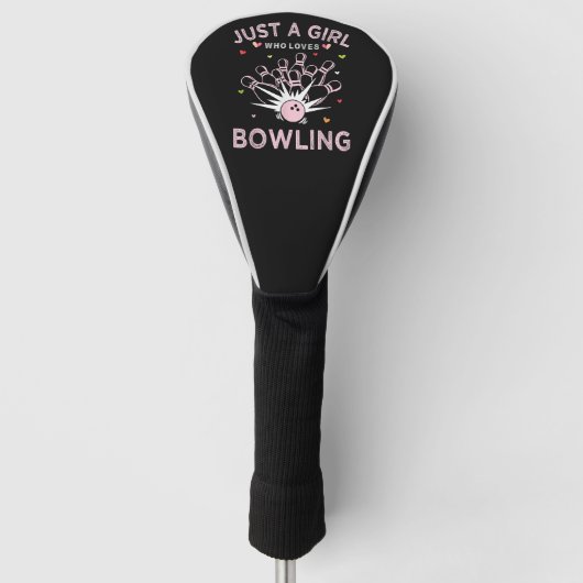 Gewoon Een Meisje Dat Van Bowling Houdt Golfheadcover (Voorkant)