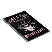 Gewoon Een Meisje Dat Van Bowling Houdt Notitieboek (Rechterzijde)