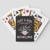 Gewoon Een Meisje Dat Van Bowling Houdt Pokerkaarten (Achterkant)