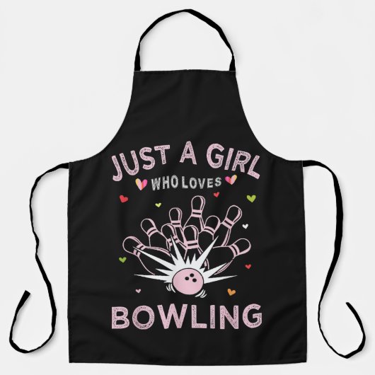 Gewoon Een Meisje Dat Van Bowling Houdt Schort (Voorkant)