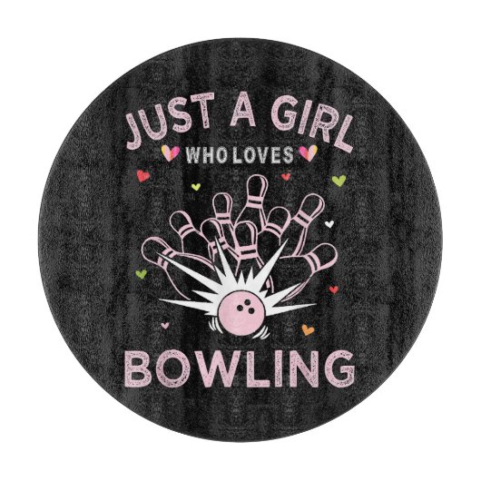 Gewoon Een Meisje Dat Van Bowling Houdt Snijplank (Voorkant)