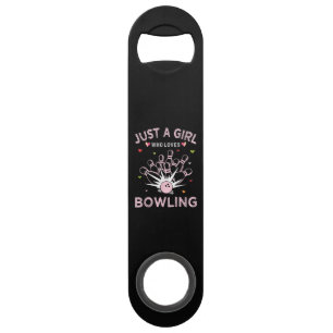 Gewoon Een Meisje Dat Van Bowling Houdt Speed Flessenopener
