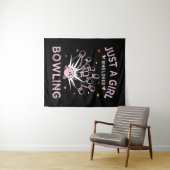 Gewoon Een Meisje Dat Van Bowling Houdt Wandkleed (In Situ (horizontaal))