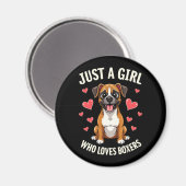 Gewoon een meisje dat van Boxers houdt Magneet (Voorkant / Achterkant)