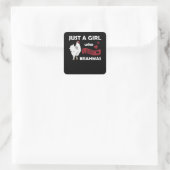 Gewoon een meisje dat van brahmas houdt... vierkante sticker (Tas)