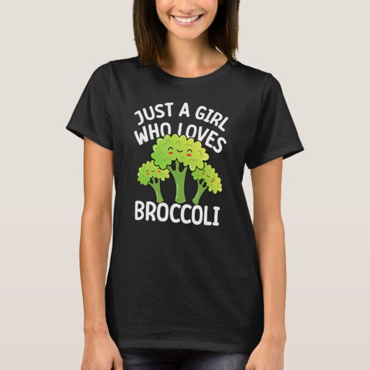 Gewoon een meisje dat van Broccoli houdt - coole V T-shirt (Voorkant)