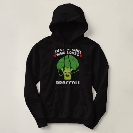 Gewoon een meisje dat van Broccoli  houdt Hoodie (Design voorkant)