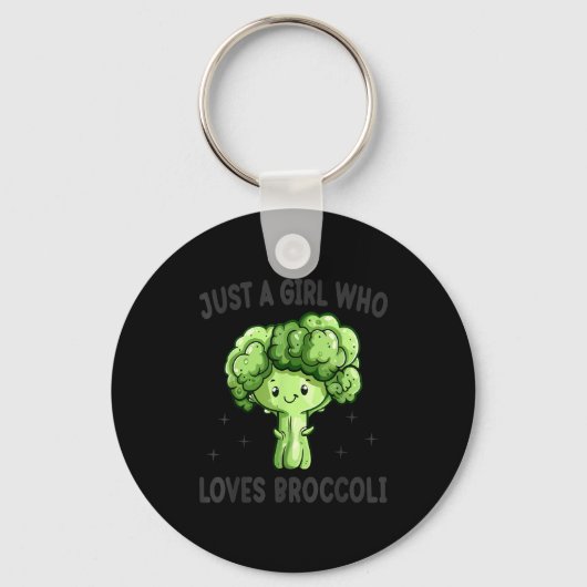 Gewoon een meisje dat van broccoli houdt, leuke br sleutelhanger (Voorkant)