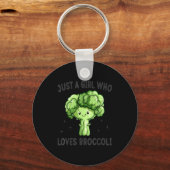 Gewoon een meisje dat van broccoli houdt, leuke br sleutelhanger (Voorkant)