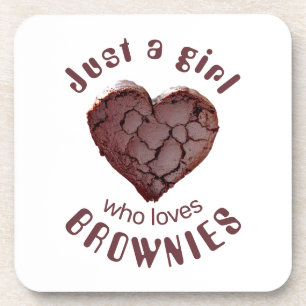 Gewoon een meisje dat van brownies houdt bier onderzetter