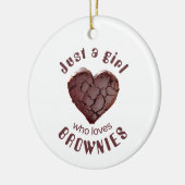 Gewoon een meisje dat van brownies houdt keramisch ornament (Links)