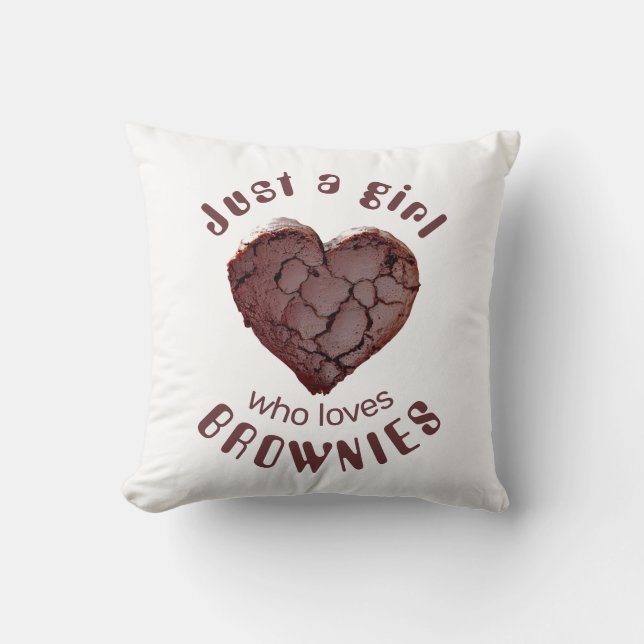 Gewoon een meisje dat van brownies houdt kussen (Voorkant)