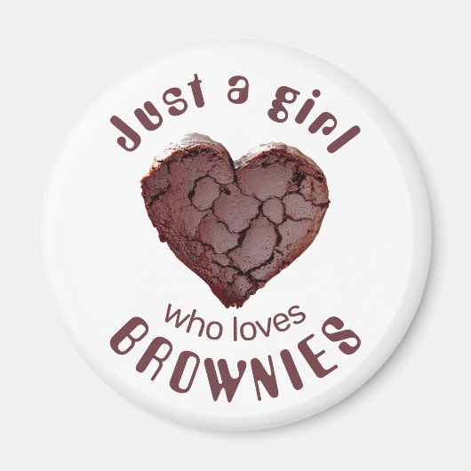 Gewoon een meisje dat van brownies houdt magneet (Voorkant)