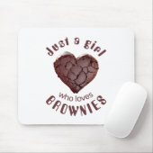 Gewoon een meisje dat van brownies houdt muismat (Met muis)