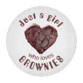 Gewoon een meisje dat van brownies houdt snijplank (Voorkant)