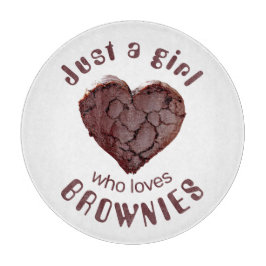 Gewoon een meisje dat van brownies houdt snijplank