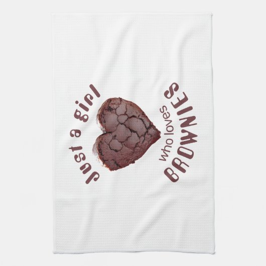 Gewoon een meisje dat van brownies houdt theedoek (Verticaal)