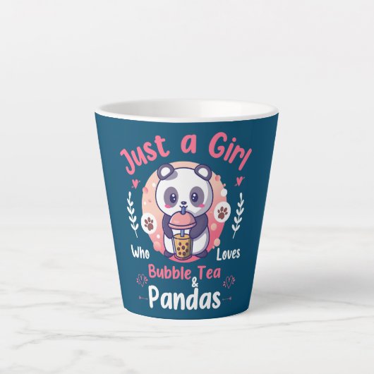 Gewoon een meisje dat van Bubble Tea en Pandas hou Latte Mok (Voorkant)