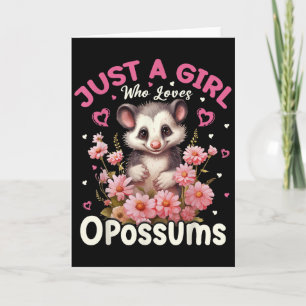 Gewoon Een Meisje Dat Van Buidelratten Houdt Bloem Kaart