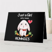 Gewoon een meisje dat van Bunnies Bunnies Rabbit L Kaart (Voorkant)