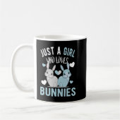 Gewoon een meisje dat van bunnies Bunny Mam Pullov Koffiemok (Links)