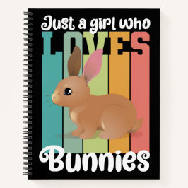 Gewoon een meisje dat van Bunnies Easter Bunny Cut Notitieboek