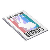 Gewoon een meisje dat van Bunnies Easter Bunny Cut Notitieboek (Rechterzijde)