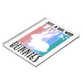 Gewoon een meisje dat van Bunnies Easter Bunny Cut Notitieboek (Linkerzijde)