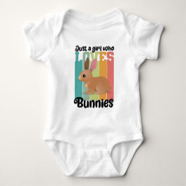 Gewoon een meisje dat van Bunnies Easter Bunny Cut Romper