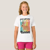 Gewoon een meisje dat van Bunnies Easter Bunny Cut T-shirt (Voorkant volledig)