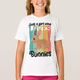 Gewoon een meisje dat van Bunnies Easter Bunny Cut T-shirt