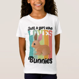 Gewoon een meisje dat van Bunnies Easter Bunny Cut T-shirt