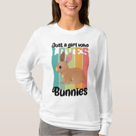 Gewoon een meisje dat van Bunnies Easter Bunny Cut T-shirt