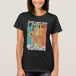 Gewoon een meisje dat van Bunnies Easter Bunny Cut T-shirt