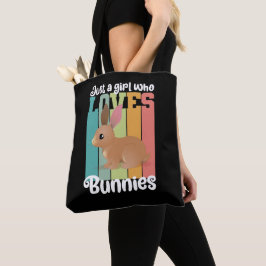 Gewoon een meisje dat van Bunnies Easter Bunny Cut Tote Bag